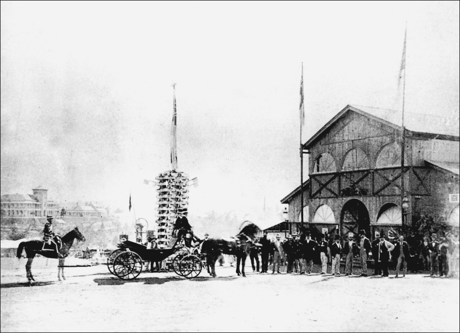 Governor arriving at Bowen Park to open the first 'EKKA'. Note Brisbane General Hospital in background. Image courtesy of the John Oxley Library, SLQ.