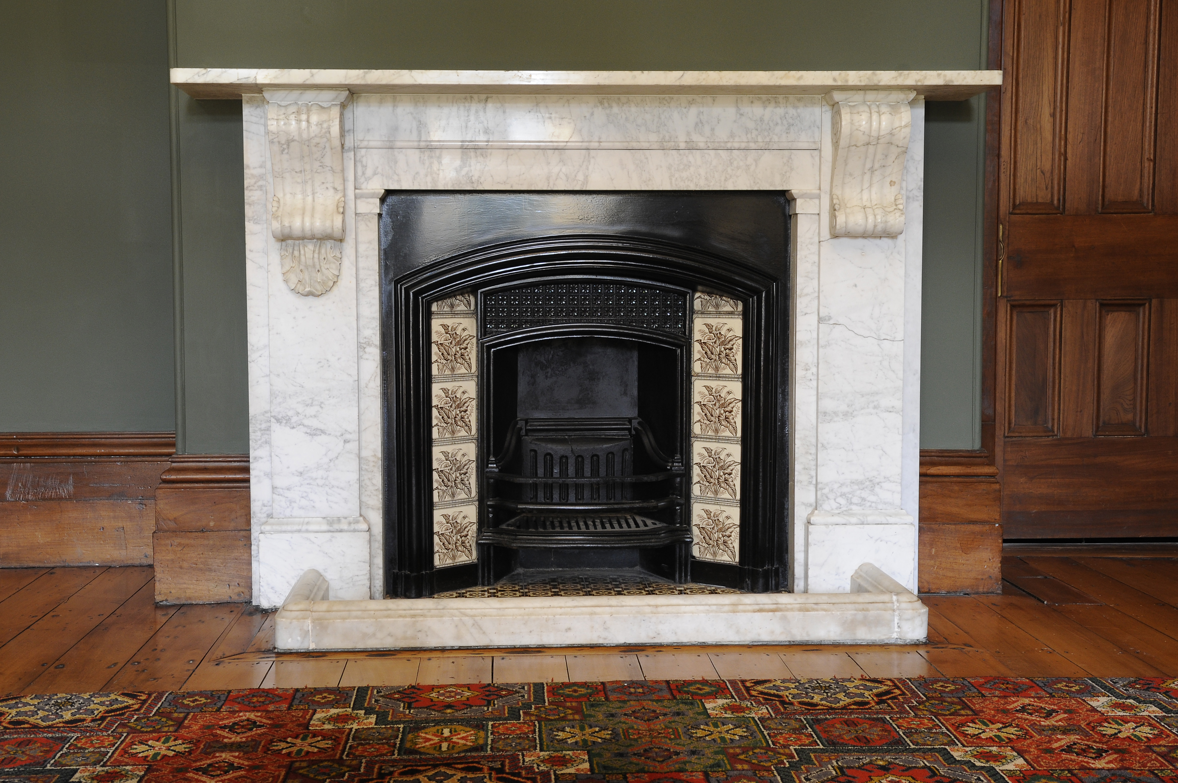 Marble fireplace in Old Government House